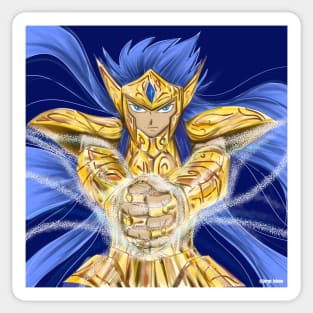 camus of aquarius the golden saint of knights of the zodiac Sticker